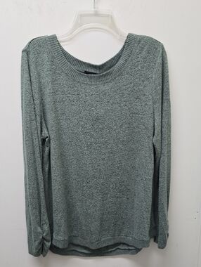 Fortune & Ivy Amalia Soft Knit Long-Sleeve Top in Olive - Size L